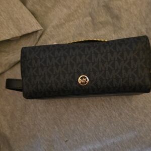 Michael Kors Black Monogram Cosmetic Bag